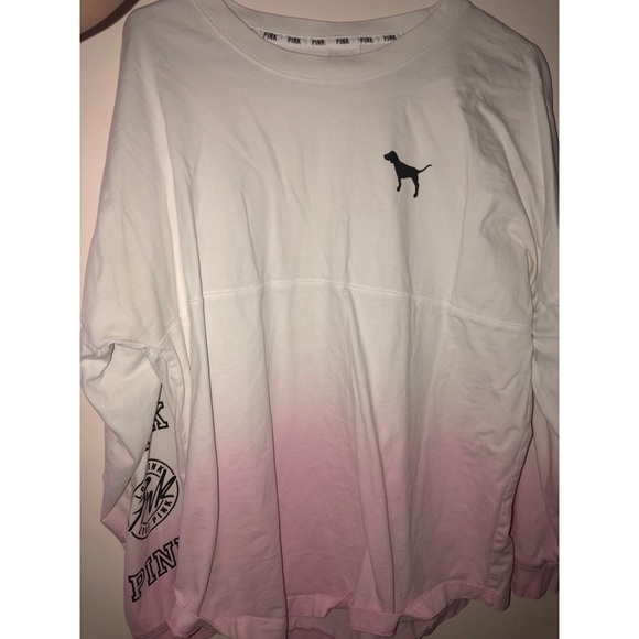 Victoria's Secret Tops - Victorias secret pink ombré sweatshirt